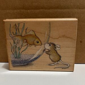 House Mouse Stamp “Fish Bowl” from Stampabilities 1993